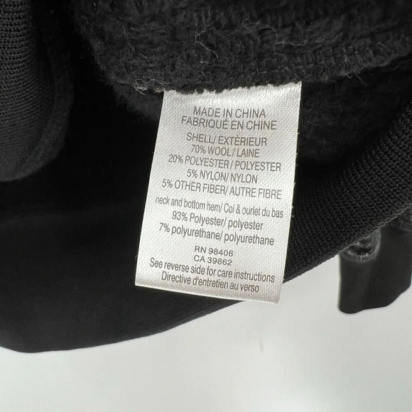 Theory 38 Incline B Downforce Black Long Sleeve Wool Shirt Sweater Size Medium - Picture 9 of 10